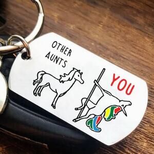 Adult Aunt Keychain Funny Humor Gift Christmas Love you gift